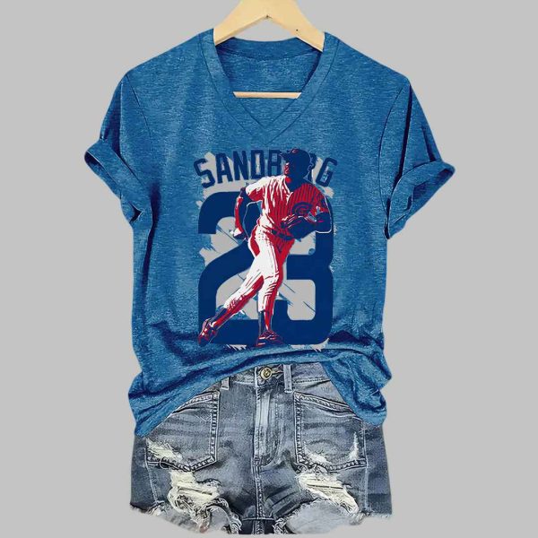 Ryne Sandberg Retro RIP Print T Shirt 4