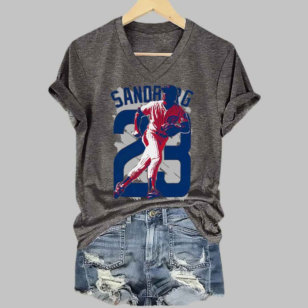 Ryne Sandberg Retro RIP Print T Shirt 5
