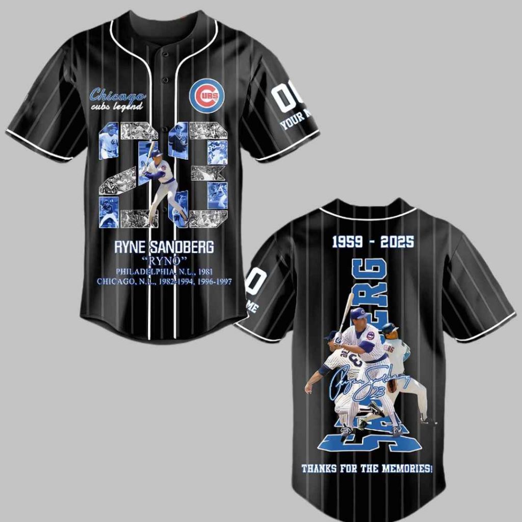 Ryne Sandberg Ryno x Cubs Baseball Jersey 3