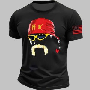 Mens HULK HOGAN Legendary Wrestler Commemorative Printed T Shirt 2