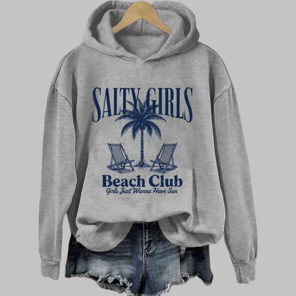 Salty Girls Beach Club Girls Just Wanna Have Sun Hoodie 2