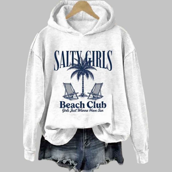 Salty Girls Beach Club Girls Just Wanna Have Sun Hoodie 3