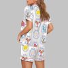Trendy Summer Beach SeaShell Coastal Aesthetic Tomato Girl Oyster Bachelorette Pajama Set 4