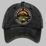 Unisex Retro Funny Alligator Alcatraz Gator Enforcement Dark Humor Hat