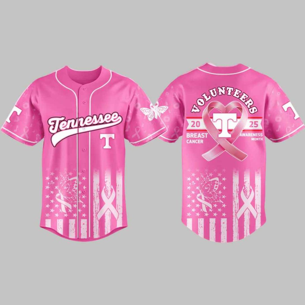 Volunteers x Breast Cancer Awareness Month Baseball Jersey 3 Volunteers x Breast Cancer Awareness Month Baseball Jersey 3