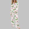 Watercolor Flamingo Silky Satin Pajama Set 3