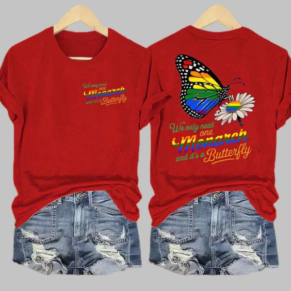 We Only Need One Monarch Printed T Shirt 3