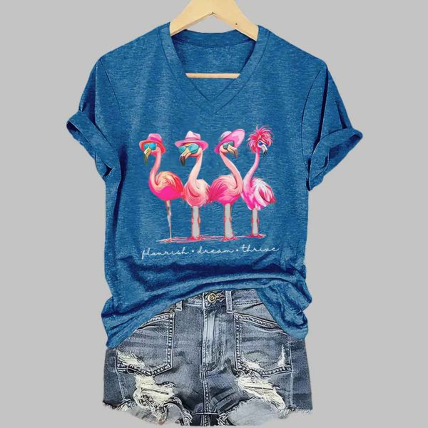 Womens Fashion Casual FDT Flame Bird T shirt 4