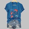 Womens Retro Floral FDT Freedom Democracy Truth Print T Shirt 5