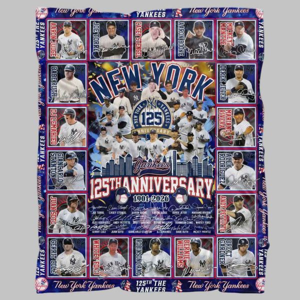 Yankees 125th Anniversary 1901 2026 Blanket 2