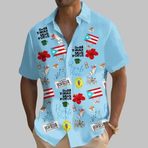 Puerto Rico Fun Print Hawaiian Shirt 2
