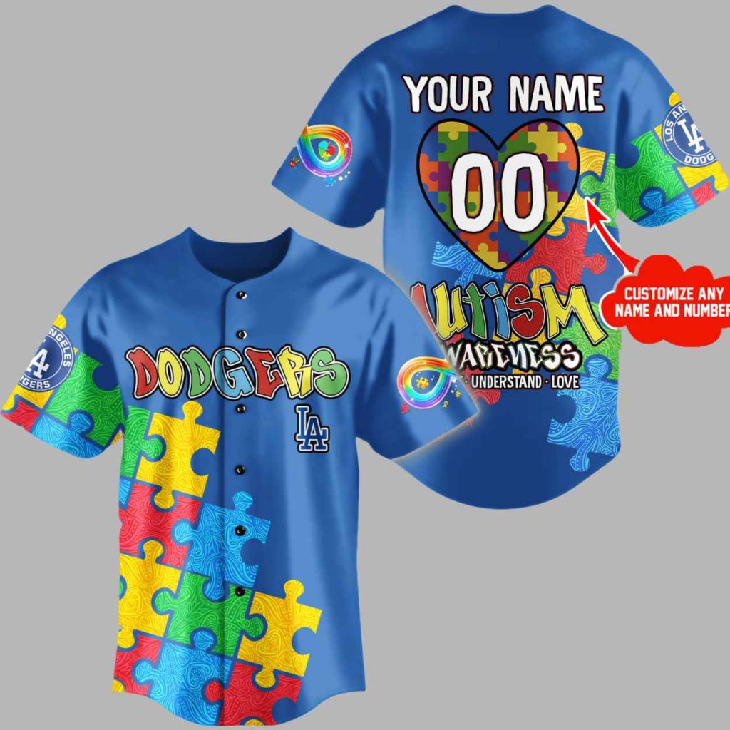 2025 Dodgers x Autism Awareness Baseball Jersey 3 2025 Dodgers x Autism Awareness Baseball Jersey 3