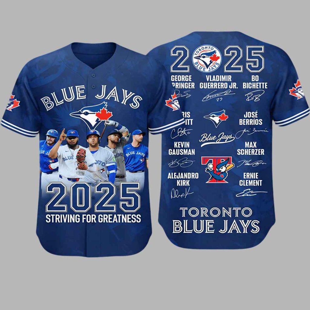 2025 Jays Striving For Greatness Baseball Jersey 3 2025 Jays Striving For Greatness Baseball Jersey 3