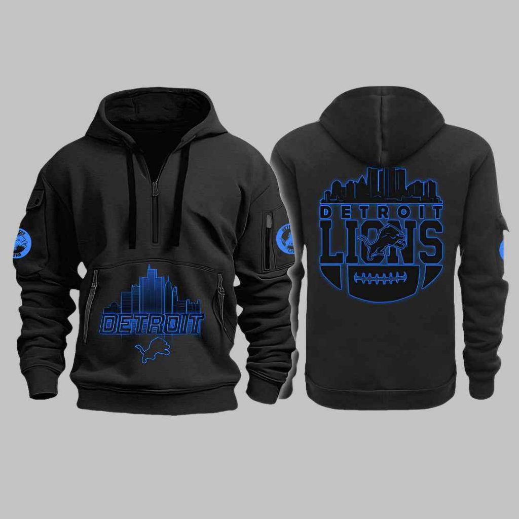 2025 Lions Back In Black Quarter Zip Hoodie 3 2025 Lions Back In Black Quarter Zip Hoodie 3