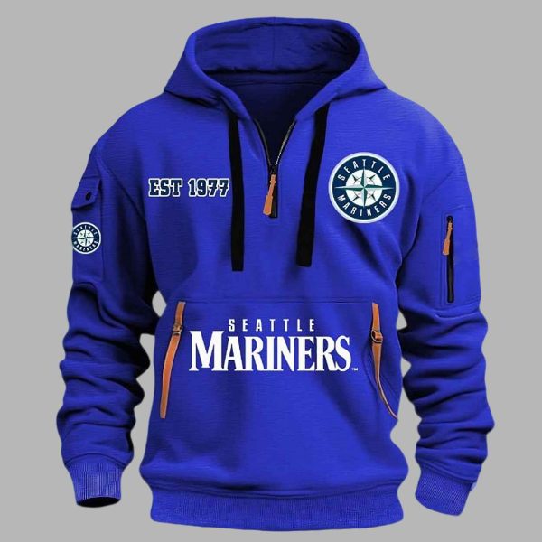 2025 Mariners EST 1977 Quarter Zip Hoodie 2