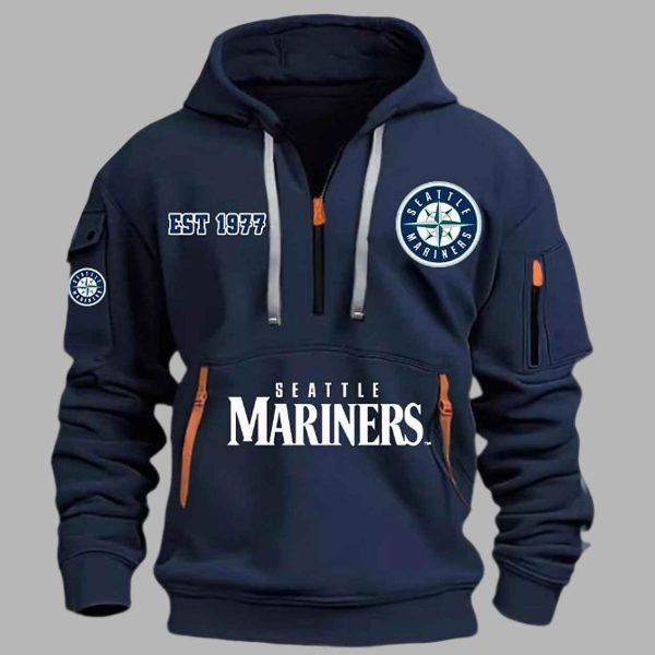 2025 Mariners EST 1977 Quarter Zip Hoodie 4
