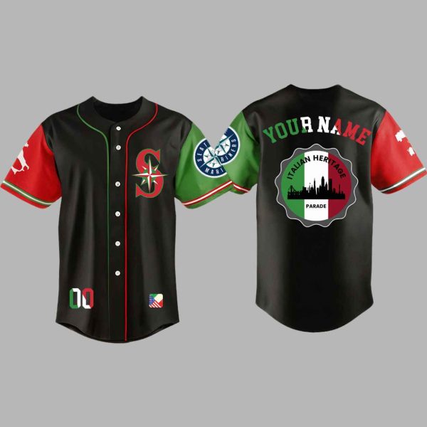 2025 Mariners x Italian American Heritage Month Baseball Jersey 3