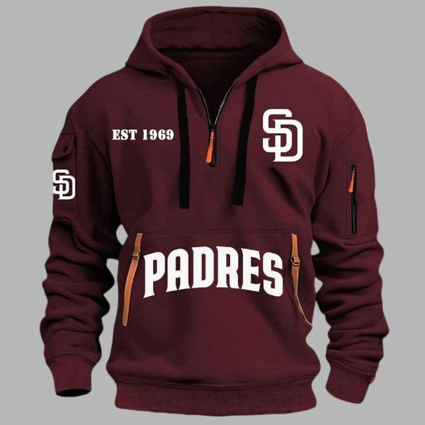 2025 Padres EST 1969 Quarter Zip Hoodie 4