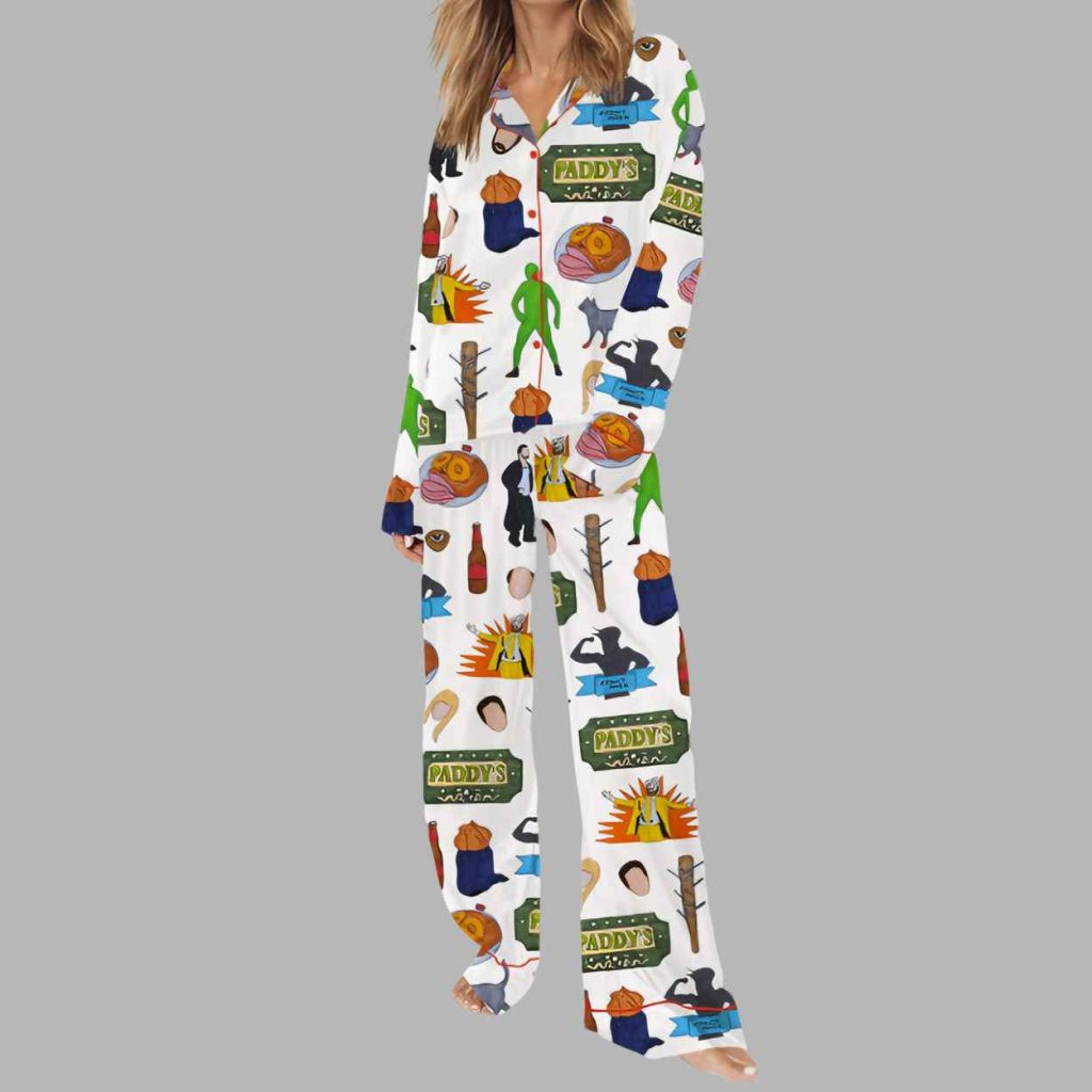 Always Sunny In Philadelphia Silky Satin Pajama Set 3