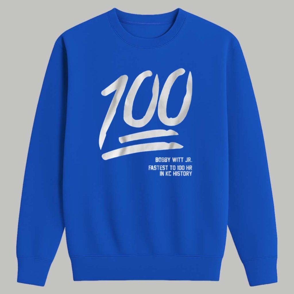 Bobby Witt Jr Fastest To 100 Hr In KC History Shirt 3 Bobby Witt Jr Fastest To 100 Hr In KC History Shirt 3