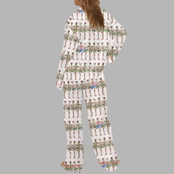Christmas Radio City Rockette Silky Satin Pajama Set 4
