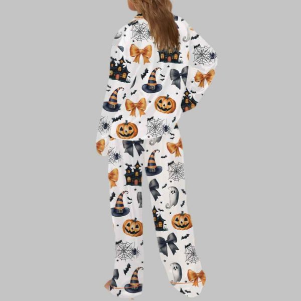 Coquette Halloween Silky Satin Pajama Set 4