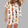 Espresso Martini Short Sleeve Satin Pajama Set 2