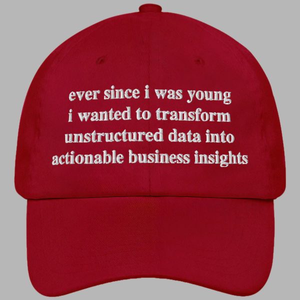 Ever Since I Was Young I Wanted To Transform Unstructured Data Into Actionable Business Insights Hat 3