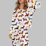 Halloween Dachshund Silky Satin Pajama Set