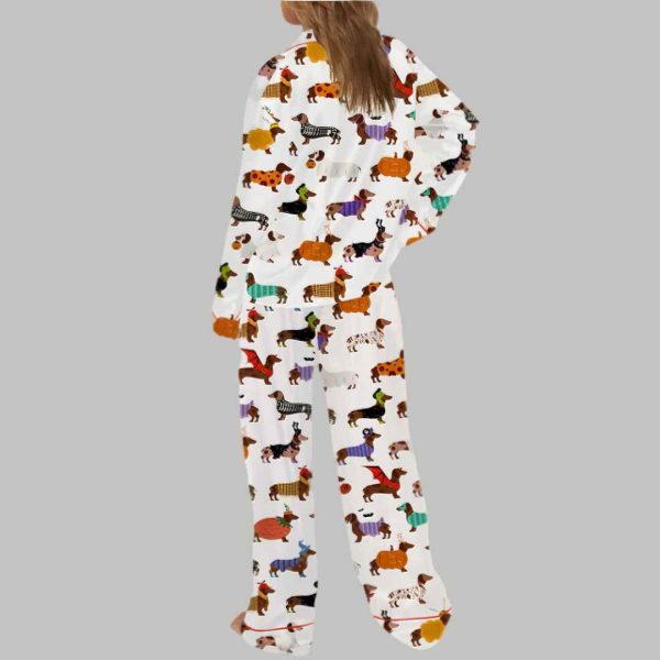 Halloween Dachshund Silky Satin Pajama Set 4
