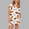 Halloween Energy Drink Can Short Sleeve Satin Pajama Set 3