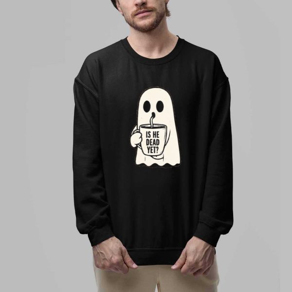 Halloween Is He Dead Yet Ghost Print Casual Shirt 2