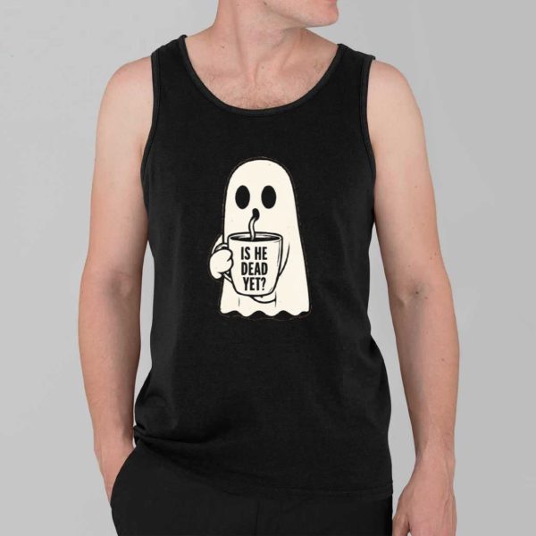 Halloween Is He Dead Yet Ghost Print Casual Shirt 3