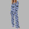 Husky And Snowflakes Silky Satin Pajama Set 3