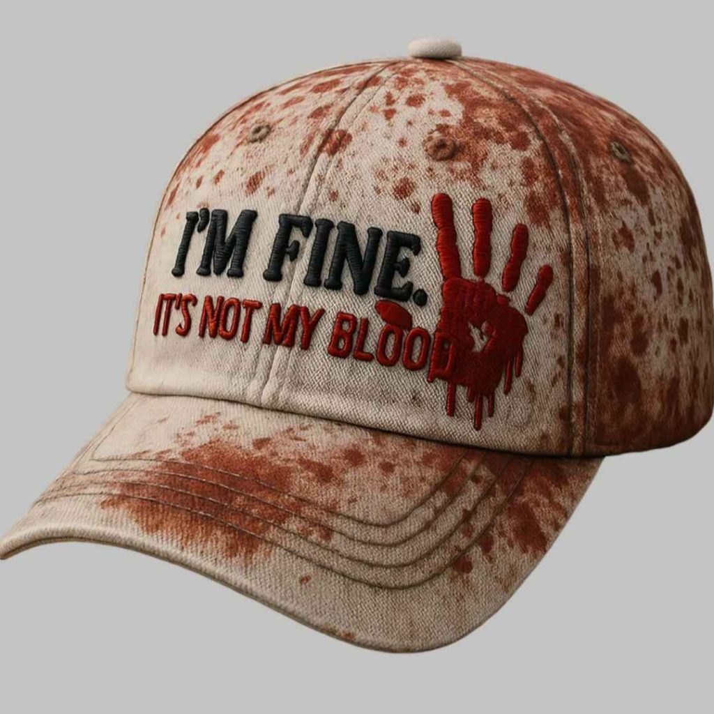 Im Fine Its Not My Blood Art Print Hat 3