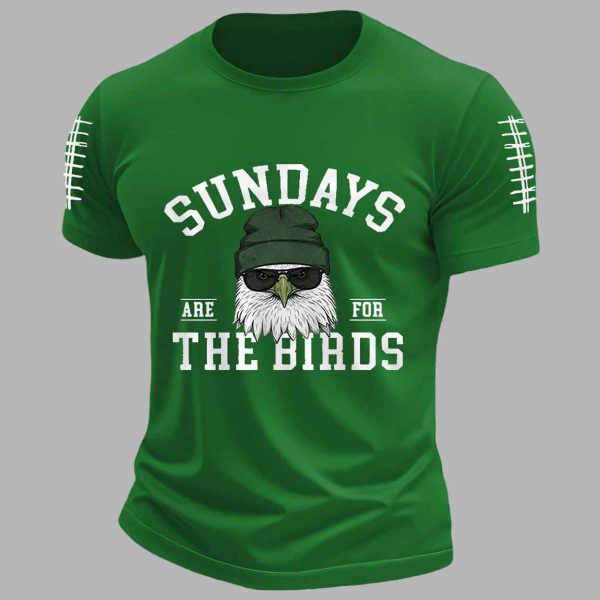 Mens Sundays Are For The Birds Football Shirt 3