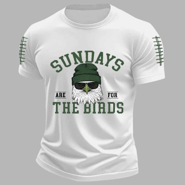 Mens Sundays Are For The Birds Football Shirt 4