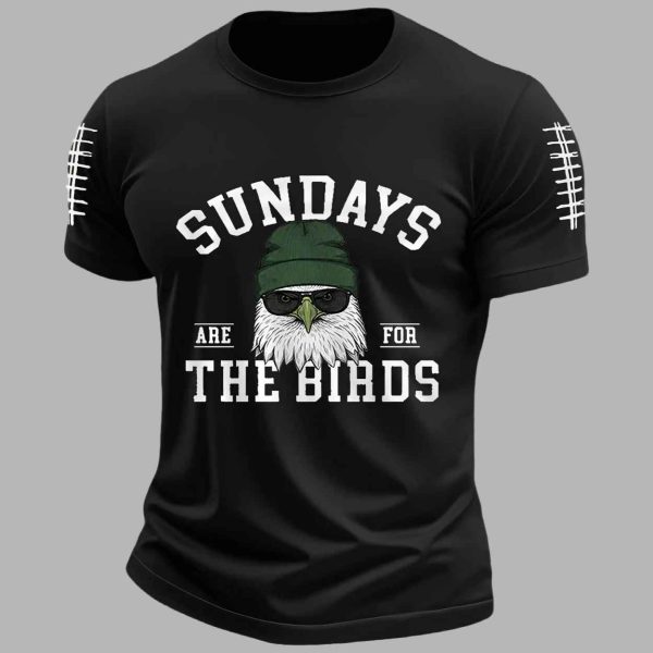 Mens Sundays Are For The Birds Football Shirt 5