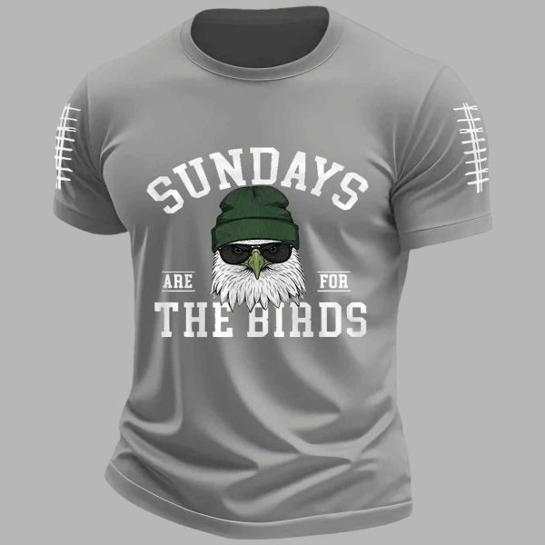 Mens Sundays Are For The Birds Football Shirt 6