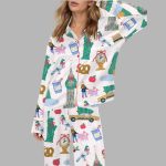 New York City Christmas Silky Satin Pajama Set