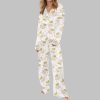 Pink Bow Martini Silky Satin Pajama Set 3