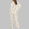 Pink Bow Martini Silky Satin Pajama Set 4