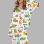 Portugal Vacation Silky Satin Pajama Set