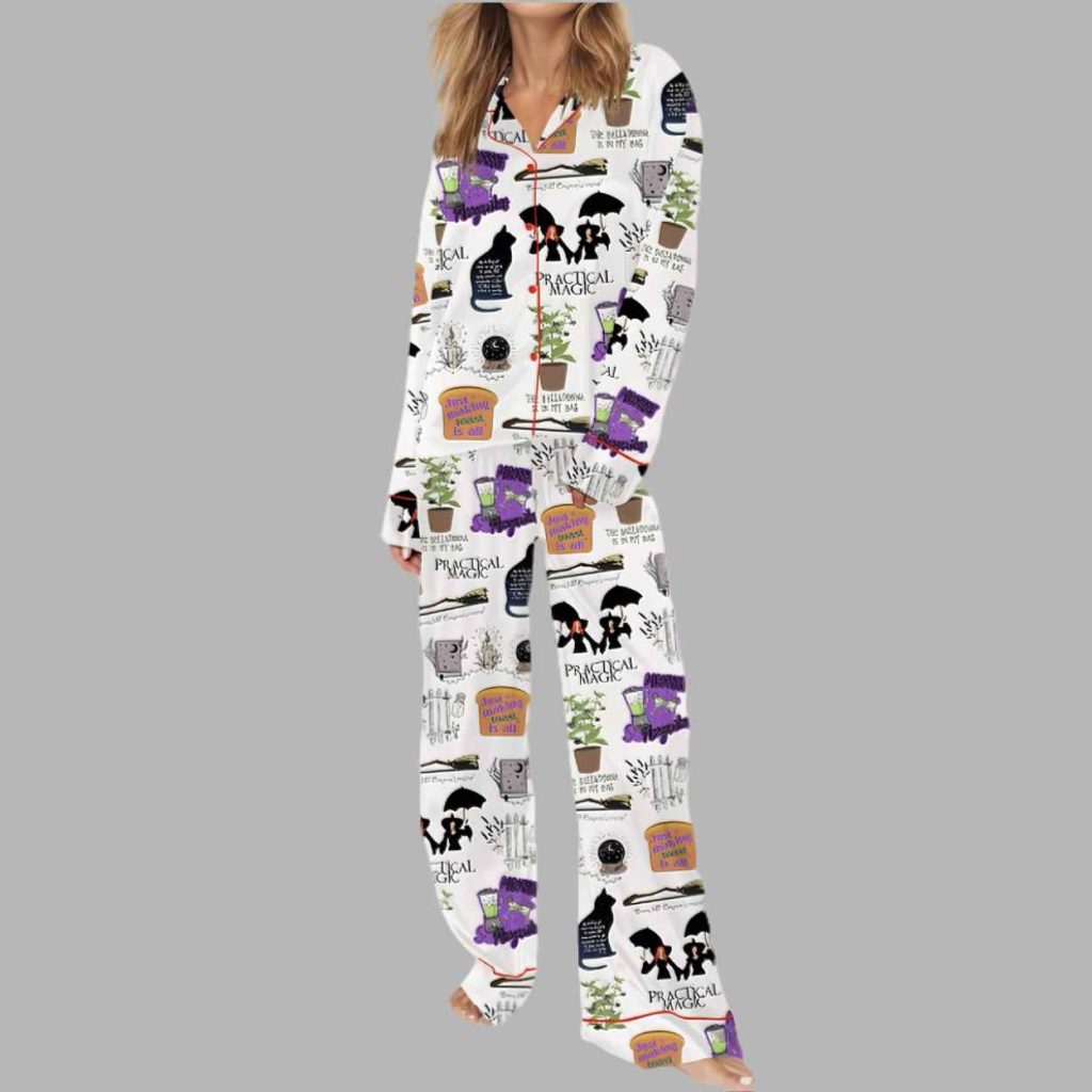 Practical Magic Witches Silky Satin Pajama Set 3