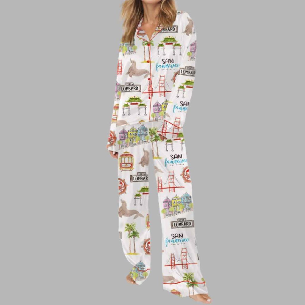 San Francisco Silky Satin Pajama Set 3 San Francisco Silky Satin Pajama Set 3