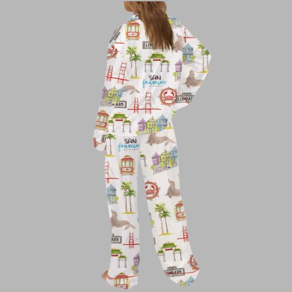 San Francisco Silky Satin Pajama Set 4