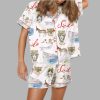 Sicily Italy Travel Silky Satin Pajama Set 2