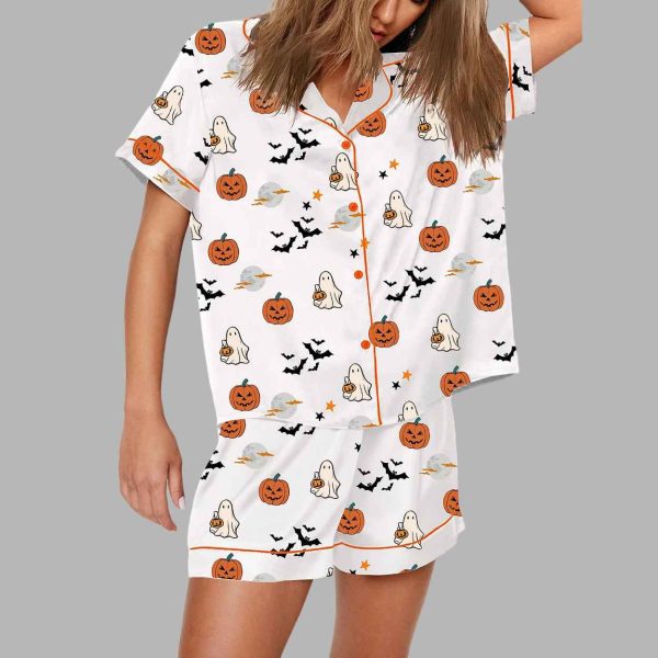 Spirit Halloween Pumpkin Boo Pajama Set 2