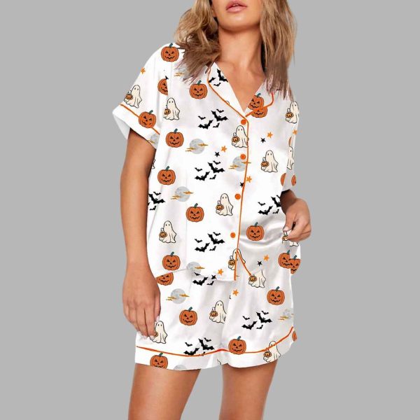 Spirit Halloween Pumpkin Boo Pajama Set 3