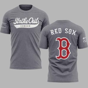 Strike Out Cancer Boston Red Sox T Shirt 1